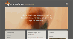 Desktop Screenshot of e-motiontanz.eu